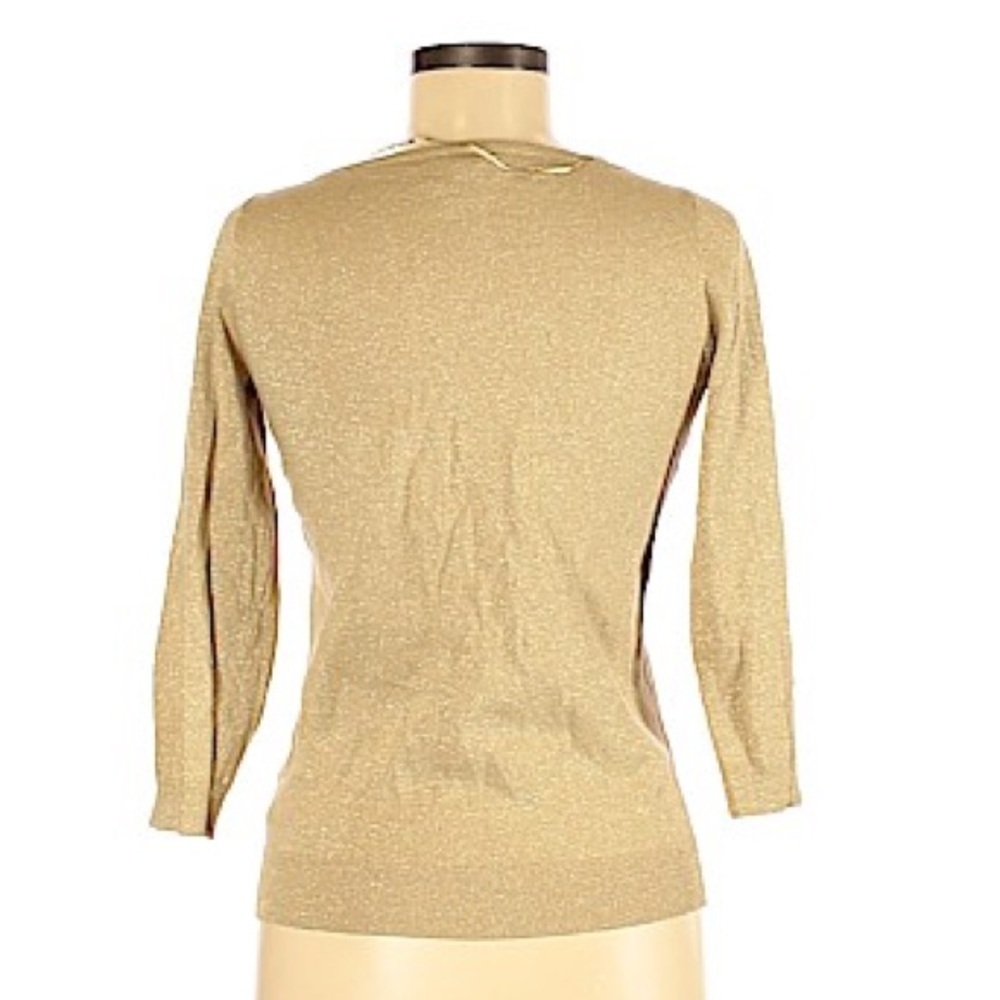 Worthington Pullover Sweater: Gold Tops - Size M - Picture 2 of 4